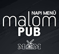 Malom pub Napi menü