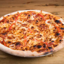 BBQ csirke pizza