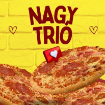 Nagy trió: 3db 32cm-es pizza + üdítő