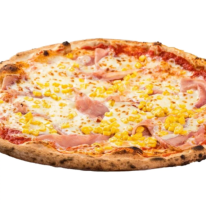 Prosciutto e Mais pizza