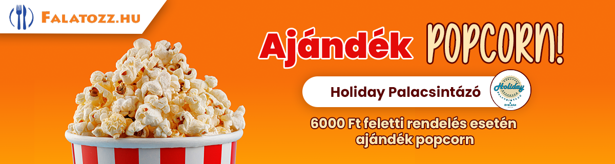 Ajándék popcorn (Holiday-Kapuvár) 6000felett