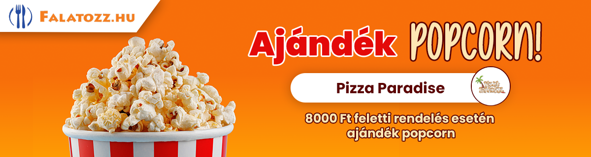 Ajándék popcorn (Pizza padar.-Tata) - 8000felett