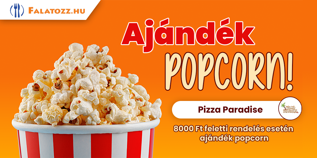 Ajándék popcorn (Pizza padar.-Tata) - 8000felett